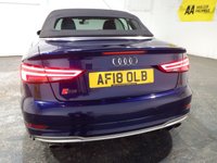 USED 2018 18 AUDI S3 2.0 TFSI Cabriolet 2dr Petrol S Tronic quattro Euro 6 (s/s) (310 ps) 6 SERVICES-SAT NAV-A/C-ALLOYS-PADDLE SHIFT AUTO-PARKING SENSORS-