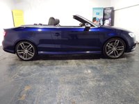 USED 2018 18 AUDI S3 2.0 TFSI Cabriolet 2dr Petrol S Tronic quattro Euro 6 (s/s) (310 ps) 6 SERVICES-SAT NAV-A/C-ALLOYS-PADDLE SHIFT AUTO-PARKING SENSORS-