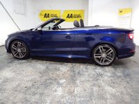 USED 2018 18 AUDI S3 2.0 TFSI Cabriolet 2dr Petrol S Tronic quattro Euro 6 (s/s) (310 ps) 6 SERVICES-SAT NAV-A/C-ALLOYS-PADDLE SHIFT AUTO-PARKING SENSORS-