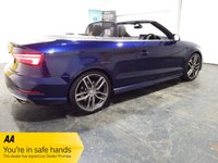 USED 2018 18 AUDI S3 2.0 TFSI Cabriolet 2dr Petrol S Tronic quattro Euro 6 (s/s) (310 ps) 6 SERVICES-SAT NAV-A/C-ALLOYS-PADDLE SHIFT AUTO-PARKING SENSORS-