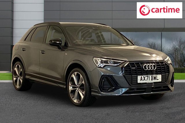 View our Audi Q3 2.0 TFSI 45 Black Edition SUV 5dr Petrol S Tronic quattro Euro 6 (s/s) (245 ps) Rear Parking Sensors, Audi Smartphone Interface, Black Styling Package, Non-Smoking Package, MMI Navigation