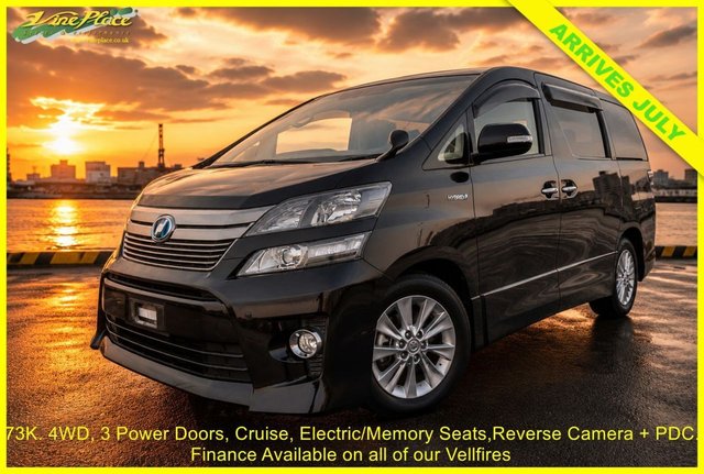 View our Toyota Vellfire 2.4 4WD  Hybrid ZR, 7 Seats, Auto, 73K