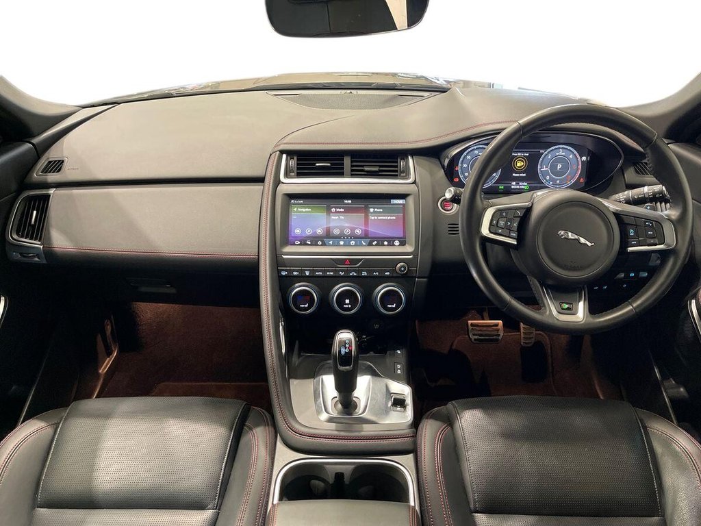 USED 2020 20 JAGUAR E-PACE 2.0 D180 Chequered Flag SUV 5dr Diesel Auto AWD Euro 6 (s/s) (180 ps) FULL BLACK LEATHER INTERIOR