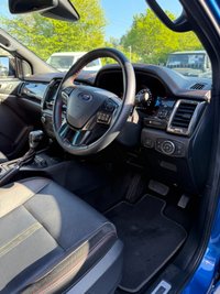 USED 2023 23 FORD RANGER 2.0 EcoBlue Wildtrak Pickup Double Cab 4dr Diesel Auto 4WD Euro 6 (s/s) (213 ps) 1 owner, STORMTRAK in BLUE LIGHTNING METALLIC, ELECTRIC ROLLER SHUTTER, FULL LEATHER SEATS, TOW BAR, PRICE PLUS VAT.
