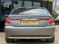 USED 2003 52 BMW 7 SERIES 4.4 745i V8 Saloon 4dr Petrol Auto Euro 3 (333 ps) ELECTRIC GLASS SUNROOF + NASCA BLACK LEATHER SEATS + 2 KEYS + FINISHED IN STERLING GREY + TV FUNCTION + REAR COMFORT SEATS + HEATED REAR SEATS + FRONT COMFORT SEATS + AUTOMATIC BOOT LID + ICONIC E65 + LOW MILEAGE + ONLY 49K FULL BMW SERVICE HISTORY + PART EXCHANGE WELCOME