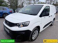 USED 2021 70 PEUGEOT PARTNER White 1.5 BlueHDi Euro 6 panel van, 17,800 miles, ULEZ compliant, 5-Speed manual, A/C, Bluetooth, Cruise, Rear sensors. Plus VAT @ 20%!! Boasting exceptionally low mileage for its age, this 2021 Peugeot Partner presents a superb ownership proposition. This Professional Standard Panel Van SWB, powered by a 1.5 litre BlueHDi diesel engine, is a Euro 6 compliant model. It has been meticulously maintained with a full service history at 4K, 9K, 12K, 14K, 17K, including its last service at 17462 miles on 30 January 2026, and has covered a mere 17800 miles in total. This particular vehicle has had only one owner from new and will come w