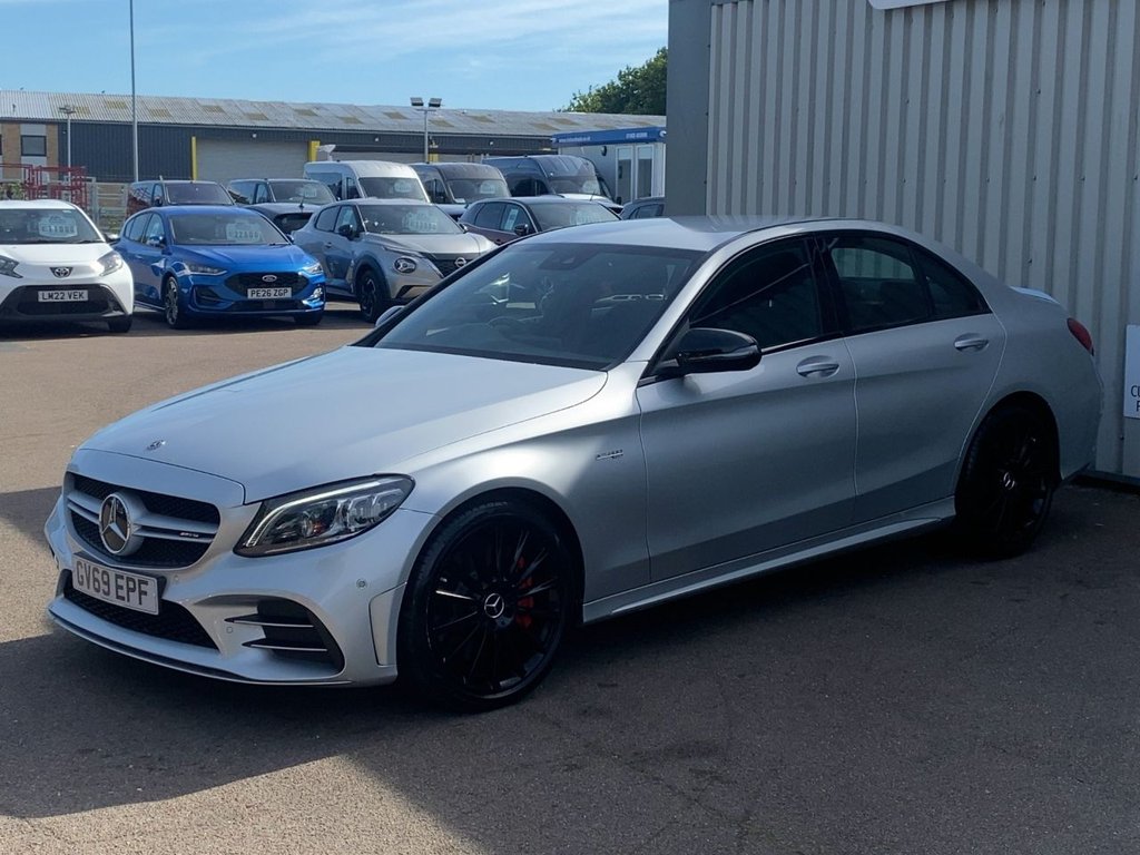 USED 2019 69 MERCEDES-BENZ C-CLASS 3.0 C43 V6 AMG (Premium) Saloon 4dr Petrol G-Tronic+ 4MATIC Euro 6 (s/s) (390 ps) COMAND SATNAV+PARK ASSIST+FSH