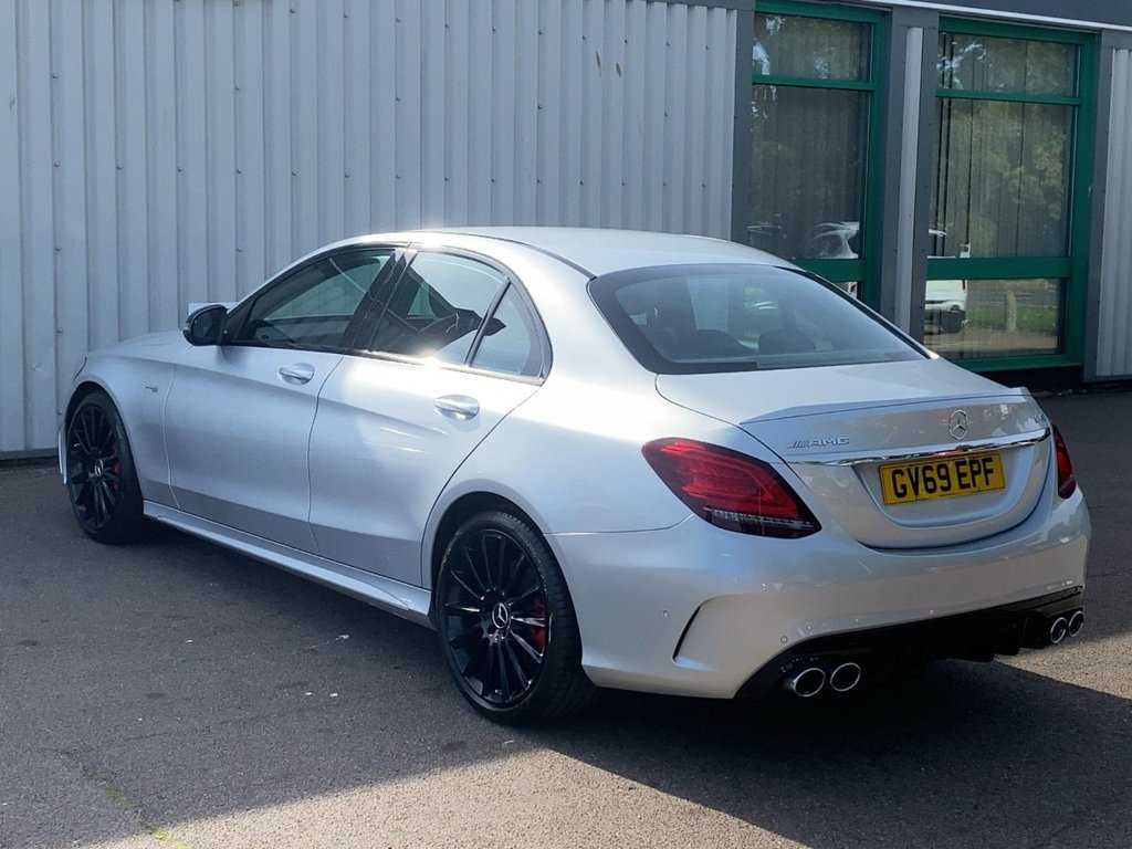 USED 2019 69 MERCEDES-BENZ C-CLASS 3.0 C43 V6 AMG (Premium) Saloon 4dr Petrol G-Tronic+ 4MATIC Euro 6 (s/s) (390 ps) COMAND SATNAV+PARK ASSIST+FSH