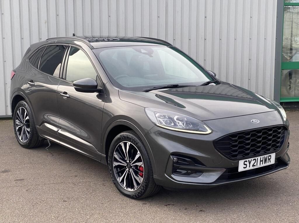 USED 2021 21 FORD KUGA 2.5 EcoBoost Duratec 14.4kWh ST-Line X SUV 5dr Petrol Plug-in Hybrid CVT Euro 6 (s/s) (225 ps) PANROOF+B&O+SAT NAV+FSH+1OWNER