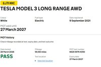 USED 2021 71 TESLA Model 3 (Dual Motor) Long Range Saloon 4dr Electric Auto 4WDE (346 ps) Only 2 Owners From Brand New  |  Set of 2 Keys