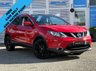 USED 2016 66 NISSAN QASHQAI 1.5 dCi Tekna SUV 5dr Diesel Manual 2WD Euro 6 (s/s) (110 ps) Finished in FLAME RED with contrasting BLACK HEATED LEATHER SEATS. The Qashqai is one of the best selling SUV's around at the moment. This Top of the range edition is comfy, easy to drive and has enough space for 5 adults. Features include, &pound;25 Road Tax, Sat Nav, Pan Roof, Heated Leather Electric Seats, 360 Cameras, DAB Radio, B/Tooth, 19" Alloys and much more. Serviced at  45219 miles, 49074 miles, 53295 miles and at 55741 miles.