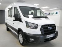 USED 2024 24 FORD TRANSIT 350 2.0 EBL 130 BHP L3 TREND CREWCAB 6 SEATER  FACELIFT | 6 SEATER | AIR CON | L3 LONG