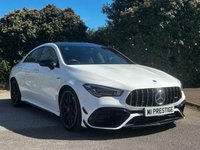 USED 2022 22 MERCEDES-BENZ CLA 2.0 CLA45 AMG S Plus Coupe 4dr Petrol 8G-DCT 4MATIC+ Euro 6 (s/s) (421 ps) FULL AMG KIT-BLACK & YELLOW LEATHER