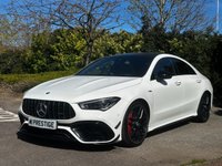 USED 2022 22 MERCEDES-BENZ CLA 2.0 CLA45 AMG S Plus Coupe 4dr Petrol 8G-DCT 4MATIC+ Euro 6 (s/s) (421 ps) FULL AMG KIT-BLACK & YELLOW LEATHER