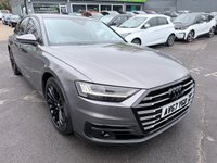 USED 2017 67 AUDI A8 Grey 3.0 TDI V6 50 Euro 6 saloon, 80,432 miles, ULEZ, Automatic Quattro, Full Audi history, Leather, Pano roof, Virtual cockpit, Camera, Heated seats! This 2017 Audi A8 TDI V6 boasts a full dealership service history at 1K, 18K, 31K, 42K, 54K, 58K, 67K, and 76K, with its last service completed on 2025-03-11 at 76,308 miles, offering excellent provenance. This sophisticated saloon features a powerful 3.0 litre diesel engine paired with four wheel drive, ensuring a smooth and capable driving experience. It meets Euro 6 emission standards and comes with a 3 month warranty for your peace of mind. The vehicle is equipped with a stunning panoramic g