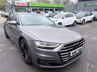 USED 2017 67 AUDI A8 Grey 3.0 TDI V6 50 Euro 6 saloon, 80,432 miles, ULEZ, Automatic Quattro, Full Audi history, Leather, Pano roof, Virtual cockpit, Camera, Heated seats! This 2017 Audi A8 TDI V6 boasts a full dealership service history at 1K, 18K, 31K, 42K, 54K, 58K, 67K, and 76K, with its last service completed on 2025-03-11 at 76,308 miles, offering excellent provenance. This sophisticated saloon features a powerful 3.0 litre diesel engine paired with four wheel drive, ensuring a smooth and capable driving experience. It meets Euro 6 emission standards and comes with a 3 month warranty for your peace of mind. The vehicle is equipped with a stunning panoramic g