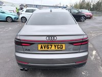 USED 2017 67 AUDI A8 Grey 3.0 TDI V6 50 Euro 6 saloon, 80,432 miles, ULEZ, Automatic Quattro, Full Audi history, Leather, Pano roof, Virtual cockpit, Camera, Heated seats! This 2017 Audi A8 TDI V6 boasts a full dealership service history at 1K, 18K, 31K, 42K, 54K, 58K, 67K, and 76K, with its last service completed on 2025-03-11 at 76,308 miles, offering excellent provenance. This sophisticated saloon features a powerful 3.0 litre diesel engine paired with four wheel drive, ensuring a smooth and capable driving experience. It meets Euro 6 emission standards and comes with a 3 month warranty for your peace of mind. The vehicle is equipped with a stunning panoramic g