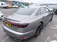 USED 2017 67 AUDI A8 Grey 3.0 TDI V6 50 Euro 6 saloon, 80,432 miles, ULEZ, Automatic Quattro, Full Audi history, Leather, Pano roof, Virtual cockpit, Camera, Heated seats! This 2017 Audi A8 TDI V6 boasts a full dealership service history at 1K, 18K, 31K, 42K, 54K, 58K, 67K, and 76K, with its last service completed on 2025-03-11 at 76,308 miles, offering excellent provenance. This sophisticated saloon features a powerful 3.0 litre diesel engine paired with four wheel drive, ensuring a smooth and capable driving experience. It meets Euro 6 emission standards and comes with a 3 month warranty for your peace of mind. The vehicle is equipped with a stunning panoramic g