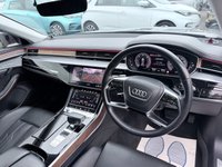 USED 2017 67 AUDI A8 Grey 3.0 TDI V6 50 Euro 6 saloon, 80,432 miles, ULEZ, Automatic Quattro, Full Audi history, Leather, Pano roof, Virtual cockpit, Camera, Heated seats! This 2017 Audi A8 TDI V6 boasts a full dealership service history at 1K, 18K, 31K, 42K, 54K, 58K, 67K, and 76K, with its last service completed on 2025-03-11 at 76,308 miles, offering excellent provenance. This sophisticated saloon features a powerful 3.0 litre diesel engine paired with four wheel drive, ensuring a smooth and capable driving experience. It meets Euro 6 emission standards and comes with a 3 month warranty for your peace of mind. The vehicle is equipped with a stunning panoramic g