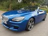 USED 2017 BMW 6 SERIES 4.4 650i V8 M Sport Convertible 2dr Petrol Auto Euro 6 (s/s) (450 ps) SONIC SPEED BLUE + NAPPA LEATHER