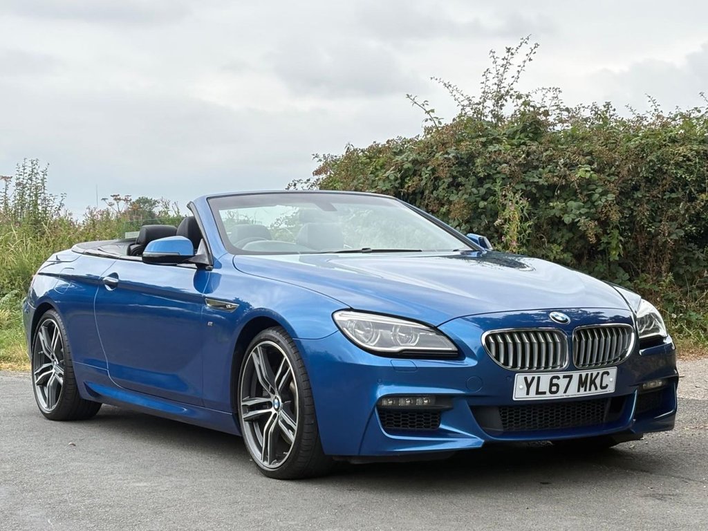 Blue 2017 BMW 6 Series Convertible Rear-wheel drive Automatic