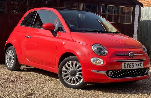 2016 66 Fiat 500 1.2 Lounge Hatchback 3dr Petrol Manual Euro 6 (s/s) (69 bhp)