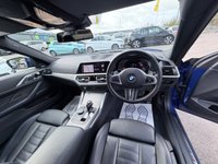 USED 2021 70 BMW 4 SERIES Blue 2.0 420d MHT M Sport coupe, 53,300 miles, ULEZ compliant, Automatic, Leather, 18in Alloys, A/C, Bluetooth, DAB, Sat Nav, Harman Kardon,  This 2021 BMW 4 Series 420d M Sport offers an exceptional blend of performance and advanced technology.  As a Euro 6 compliant model, it features a 2.0 litre diesel hybrid engine, providing efficient power.  The M Sport trim enhances its sporty appeal, complemented by the M Sport Pro Package and striking blue high gloss M Sport brakes.  Inside, you'll find the Premium Branded Sound System, including a Harman Kardon loudspeaker system, and the comprehensive Technology Plus Pack. This pack include