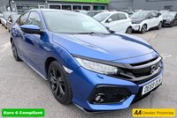 USED 2019 69 HONDA CIVIC Blue 1.5 VTEC Turbo Sport Euro 6 hatchback, 43,710 miles, ULEZ compliant, Auto CVT, Sat Nav, Rear camera, Bluetooth, Adaptive cruise, 17in alloys, A/C This 2019 Honda Civic VTEC Turbo Sport is a superb example with exceptionally low mileage for its age, having covered just 43,710 miles, And a full dealership Service history at 7K, 11K, 14K, 20K, 27K, 33K, and 39K. This Euro 6 compliant 1.5 litre petrol model comes with a 3 month warranty for your peace of mind, and its MOT is valid until December 2026, ensuring its roadworthiness. The Sport trim level enhances its appeal, and it boasts a suite of convenient features including a rear parking ca