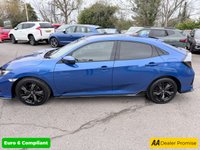USED 2019 69 HONDA CIVIC Blue 1.5 VTEC Turbo Sport Euro 6 hatchback, 43,710 miles, ULEZ compliant, Auto CVT, Sat Nav, Rear camera, Bluetooth, Adaptive cruise, 17in alloys, A/C This 2019 Honda Civic VTEC Turbo Sport is a superb example with exceptionally low mileage for its age, having covered just 43,710 miles, And a full dealership Service history at 7K, 11K, 14K, 20K, 27K, 33K, and 39K. This Euro 6 compliant 1.5 litre petrol model comes with a 3 month warranty for your peace of mind, and its MOT is valid until December 2026, ensuring its roadworthiness. The Sport trim level enhances its appeal, and it boasts a suite of convenient features including a rear parking ca