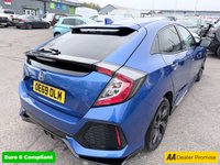 USED 2019 69 HONDA CIVIC Blue 1.5 VTEC Turbo Sport Euro 6 hatchback, 43,710 miles, ULEZ compliant, Auto CVT, Sat Nav, Rear camera, Bluetooth, Adaptive cruise, 17in alloys, A/C This 2019 Honda Civic VTEC Turbo Sport is a superb example with exceptionally low mileage for its age, having covered just 43,710 miles, And a full dealership Service history at 7K, 11K, 14K, 20K, 27K, 33K, and 39K. This Euro 6 compliant 1.5 litre petrol model comes with a 3 month warranty for your peace of mind, and its MOT is valid until December 2026, ensuring its roadworthiness. The Sport trim level enhances its appeal, and it boasts a suite of convenient features including a rear parking ca