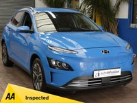 USED 2022 22 HYUNDAI KONA 64kWh Premium SUV 5dr Electric Auto (10.5kW Charger) (204 ps) SAT NAV CARPLAY HEATED SEATS HEATED STEERING WHEEL REAR VIEW CAMERA CRUISE CONTROL PARKING SENSORS 1 OWNER EXCELLENT SERVICE HISTORY WARRANTY