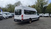 USED 2015 15 FORD TRANSIT BUS LWB Minibus 17 Seat Tdci 460 TDCI 125 PS XLWB High Roof With Air Conditioning, Electric Windows, Tachograph, Remote Locking,  Alarm, Emergency Brake assist, ABS, Power Steering, Mud Flaps Front, Tow Bar in great condition . 1 Owner from New - Been used by the MOD . 2 Keys - Service Stamp. This is excellent value . Discover the perfect solution for group travel with this exceptional Ford Transit Minibus. This 17-seat model, a TDCI 460 with the potent 125 PS engine, offers the spaciousness of an extra-long wheelbase and the practicality of a high roof, making it ideal for airport transfers, hotel shuttles, or community transport.  Your passengers will travel in comfort, kept cool by both front and dedicated rear air conditioning. The driving experience is equally refined, featuring conveniences such as electric windows and remote central locking for easy access. Your safety and security are paramount, with the minibus equipped with ESP, Emergency Brake Assist, ABS, and an anti-theft alarm for complete peace of mind.  Practicality is at the forefront. A tachograph is fitted, and two 12V accessory power points ensure devices stay charged on the go. It also includes front mud flaps, a temporary spare wheel, and the added utility of a tow bar, ready for your next requirement.  This vehicle presents a rare and highly appealing history. It has been with just one owner from new, having previously served with the Ministry of Defence, and it comes with two sets of keys. Its meticulous maintenance is documented with 5 service stamps in the book. Combining its low mileage, exceptional provenance, and comprehensive feature set, this Ford Transit minibus is excellent value and ready for a new chapter. 