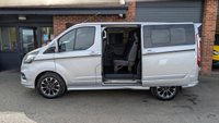 USED 2022 22 FORD TRANSIT CUSTOM 2.0 320 EcoBlue Sport Crew Van Double Cab 5dr Diesel Manual L1 H1 Euro 6 (s/s) (185 ps) *** ONE OWNER - NEW WET BELT - HALF LEATHER - 5 SEATS ***