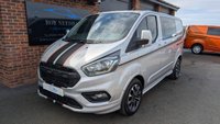 USED 2022 22 FORD TRANSIT CUSTOM 2.0 320 EcoBlue Sport Crew Van Double Cab 5dr Diesel Manual L1 H1 Euro 6 (s/s) (185 ps) *** ONE OWNER - NEW WET BELT - HALF LEATHER - 5 SEATS ***