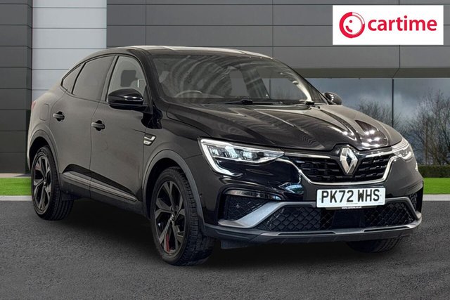 View our Renault Arkana 1.6 E-TECH r.s. line SUV 5dr Petrol Hybrid Auto 2WD Euro 6 (s/s) (145 bhp) Rear View Camera, Front / Rear Parking Sensors, Android Auto / Apple CarPlay, Winter Pack, Touchscreen With Navigation