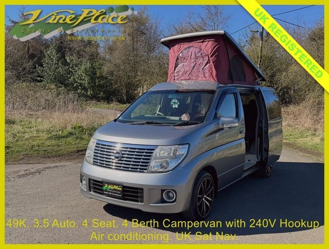 View our Nissan Elgrand 3.5, Auto, V-P Diamond, 4 Seat, 4 Berth Campervan
