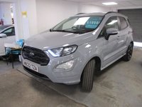 USED 2022 22 FORD ECOSPORT 1.0T EcoBoost GPF ST-Line SUV 5dr Petrol Manual Euro 6 (s/s) (125 ps) ONE LADY OWNER ,2 KEYS ,6 MONTHS WARRANTY ,3 SERVICE RECIEPTS ,PRISTINE CONDITION ,CREDIT TOO LAST LOCAL OWNER ,VIEWING AND TEST DRIVE ESSENTIAL , 