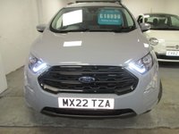 USED 2022 22 FORD ECOSPORT 1.0T EcoBoost GPF ST-Line SUV 5dr Petrol Manual Euro 6 (s/s) (125 ps) ONE LADY OWNER ,2 KEYS ,6 MONTHS WARRANTY ,3 SERVICE RECIEPTS ,PRISTINE CONDITION ,CREDIT TOO LAST LOCAL OWNER ,VIEWING AND TEST DRIVE ESSENTIAL , 