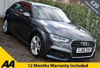 USED 2016 66 AUDI A3 1.4TFSi S-LINE 3 DOOR 6-SPEED 148 BHP (EURO 6) Sat Nav / Heated Seats / Park Asst