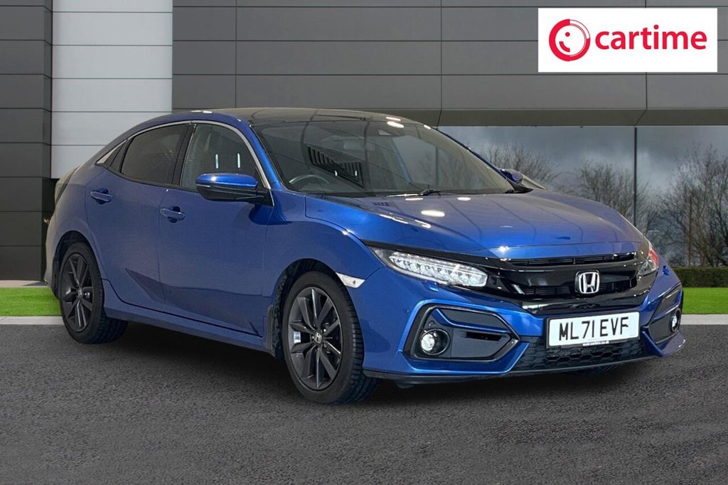 Blue 2021 Honda Civic 1.0 VTEC TURBO EX (s/s) Hatchback 5d CVT Hatchback Front-wheel drive Automatic