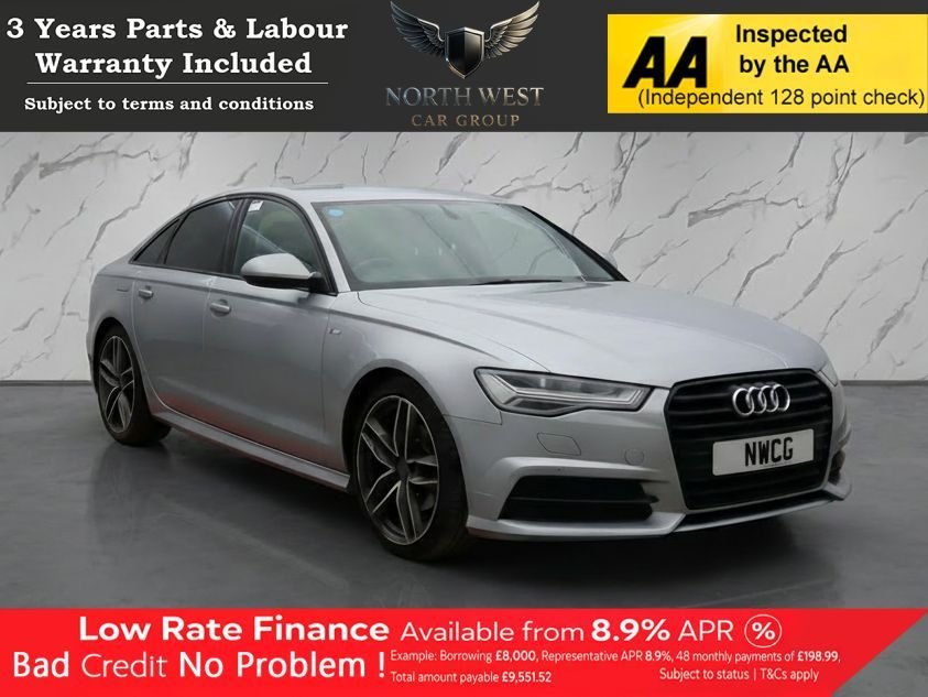 AUDI A6 SALOON 2.0 TDI ultra Black Edition Saloon 4dr Diesel S Tronic Euro 6 (s/s) (190 ps) NATIONWIDE PARTS & LABOUR WARRANTY INCLUDED + 12 MONTHS AA BREAKDOWN FREE FINANCE AVAILABLE LOW RATES INSTANT DECISION