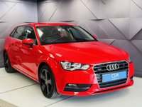 USED 2015 15 AUDI A3 2.0 TDI Sport Sportback 5dr Diesel S Tronic quattro Euro 6 (s/s) (184 ps) Brilliant Red | Black Interior | Sat Nav | Cruise Control | Parking Sensors | ULEZ OK | Low Mileage