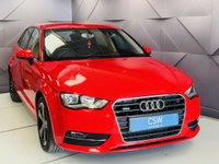 USED 2015 15 AUDI A3 2.0 TDI Sport Sportback 5dr Diesel S Tronic quattro Euro 6 (s/s) (184 ps) Brilliant Red | Black Interior | Sat Nav | Cruise Control | Parking Sensors | ULEZ OK | Low Mileage