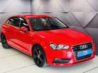 USED 2015 15 AUDI A3 2.0 TDI Sport Sportback 5dr Diesel S Tronic quattro Euro 6 (s/s) (184 ps) Brilliant Red | Black Interior | Sat Nav | Cruise Control | Parking Sensors | ULEZ OK | Low Mileage