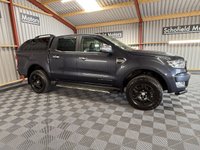 USED 2018 68 FORD RANGER 2.2 TDCi Limited 1 Pickup Double Cab 4dr Diesel Auto 4WD Euro 5 (160 ps) * 1 OWNER * FULL LEATHER  * CANOPY