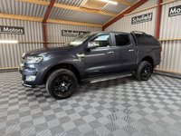 USED 2018 68 FORD RANGER 2.2 TDCi Limited 1 Pickup Double Cab 4dr Diesel Auto 4WD Euro 5 (160 ps) * 1 OWNER * FULL LEATHER  * CANOPY