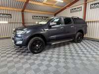 USED 2018 68 FORD RANGER 2.2 TDCi Limited 1 Pickup Double Cab 4dr Diesel Auto 4WD Euro 5 (160 ps) * 1 OWNER * FULL LEATHER  * CANOPY