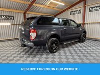USED 2018 68 FORD RANGER 2.2 TDCi Limited 1 Pickup Double Cab 4dr Diesel Auto 4WD Euro 5 (160 ps) * 1 OWNER * FULL LEATHER  * CANOPY