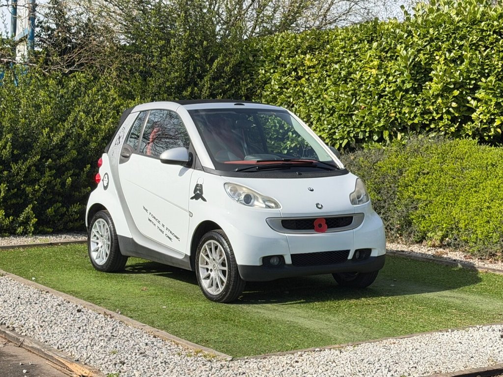 USED 2008 R SMART FORTWO 1.0 Passion Cabriolet 2dr Petrol Auto Euro 4 (71 bhp) STAR WARS AND KEY, 2 KEYS, 12M MOT