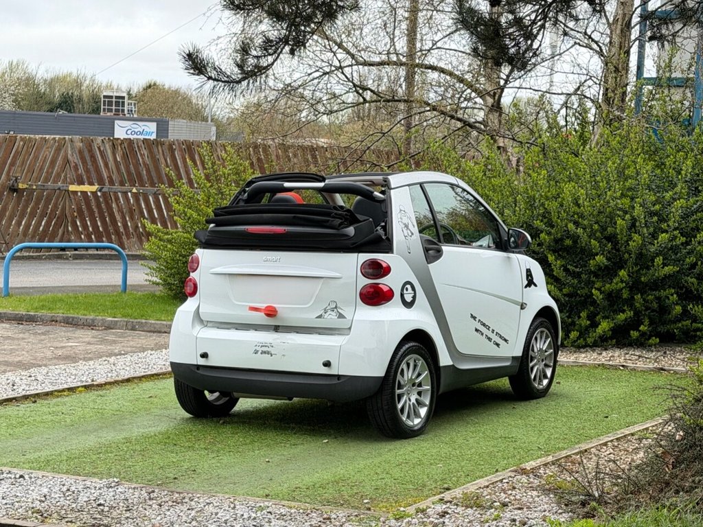 USED 2008 R SMART FORTWO 1.0 Passion Cabriolet 2dr Petrol Auto Euro 4 (71 bhp) STAR WARS AND KEY, 2 KEYS, 12M MOT